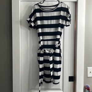 Navy and White Stripe dress